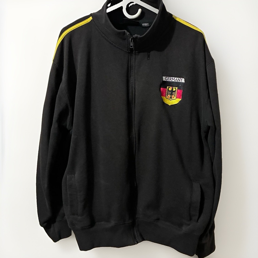Dolmen Clothing Men's Germany Black Full Zip Track Jacket w/ Pockets Sz XL